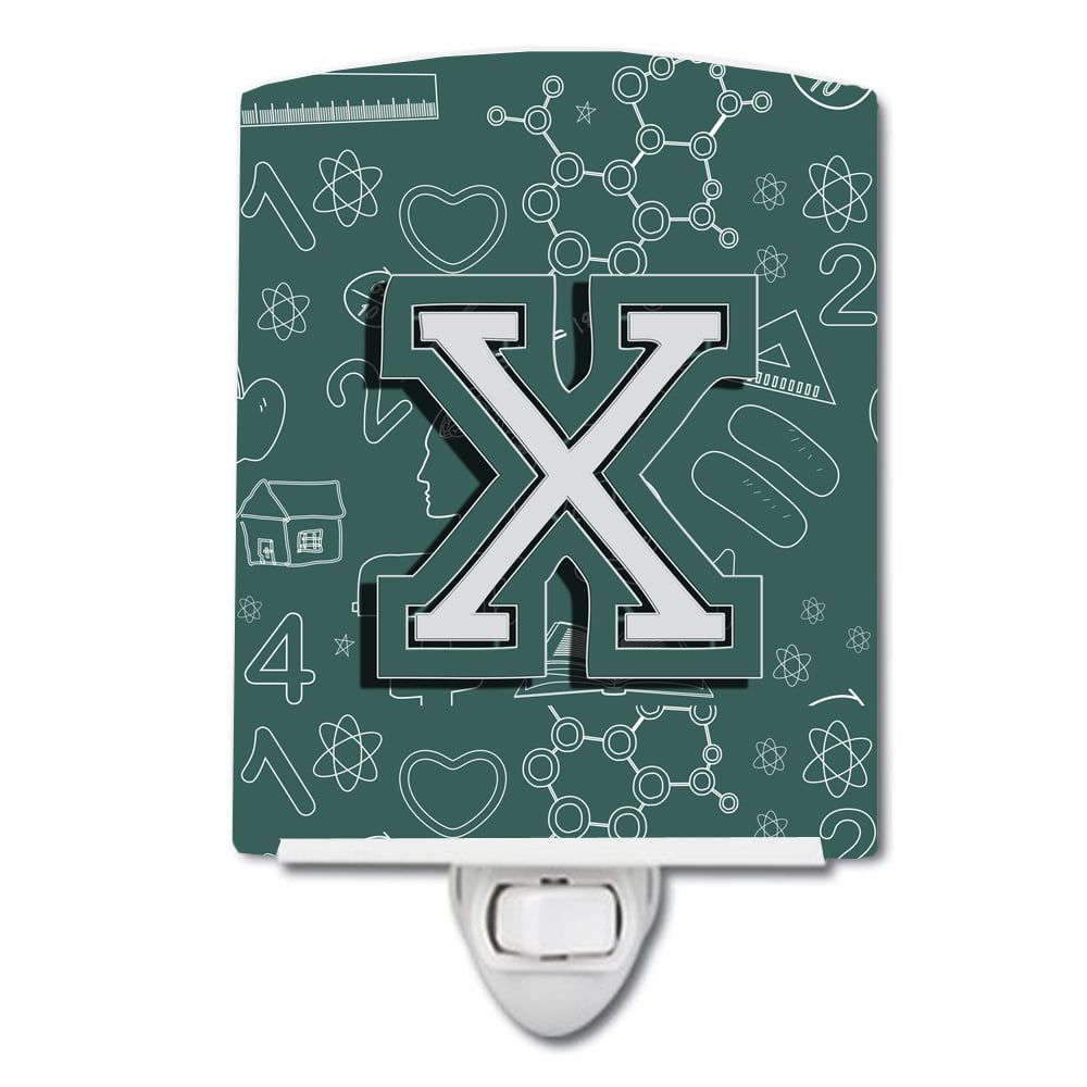 Letter X Back to School Initial Ceramic Night Light