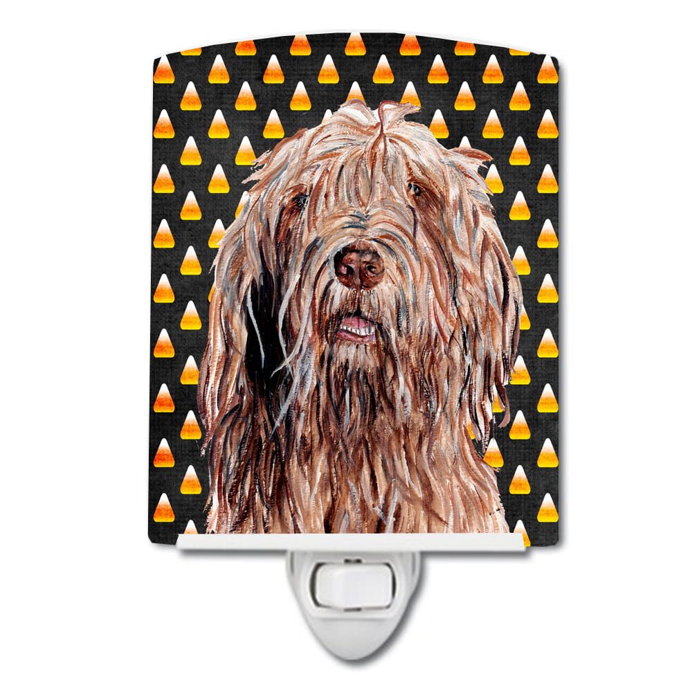Otterhound Candy Corn Halloween Ceramic Night Light