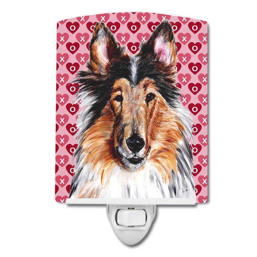 Collie Hearts & Love Ceramic Night Light