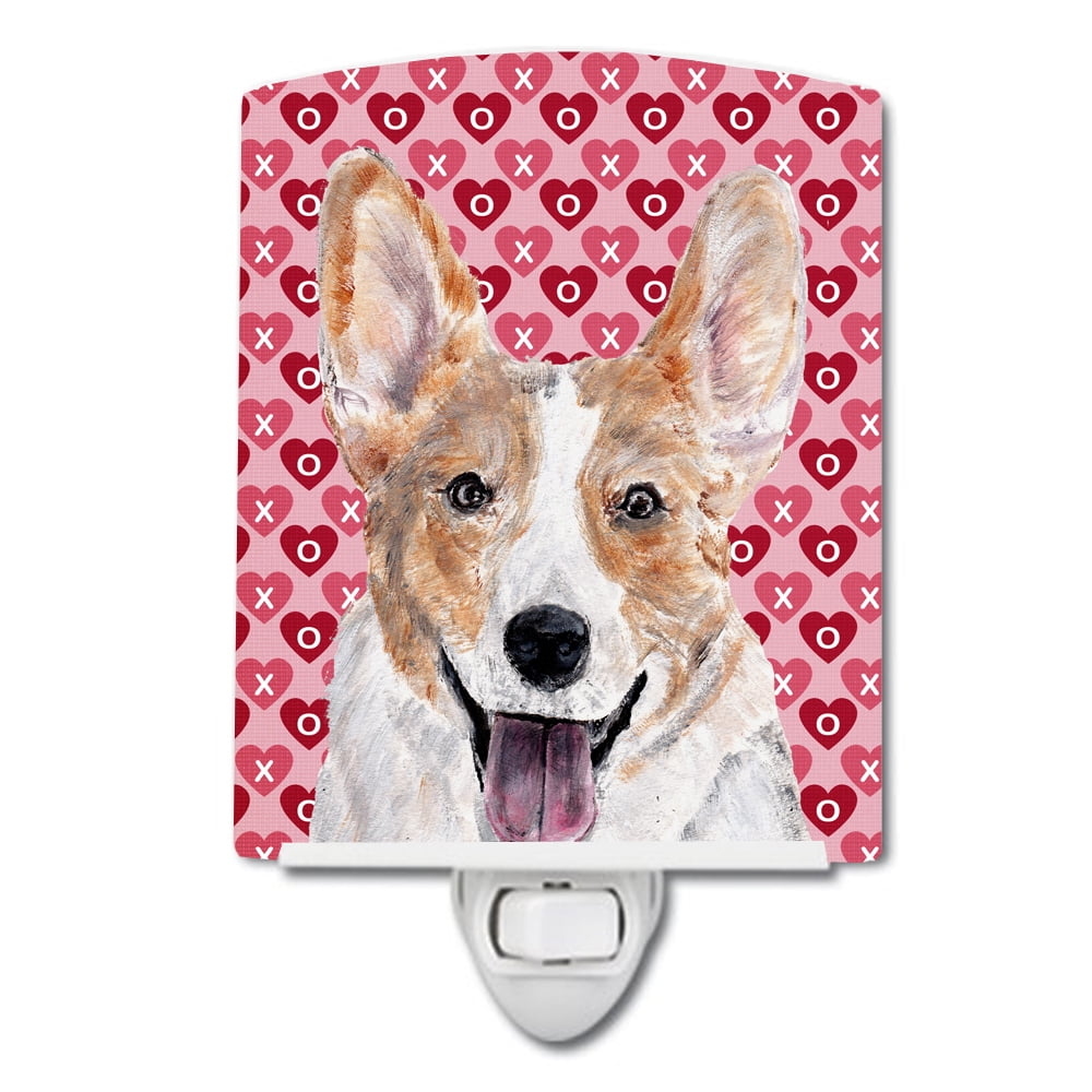 Cardigan Corgi Hearts & Love Ceramic Night Light