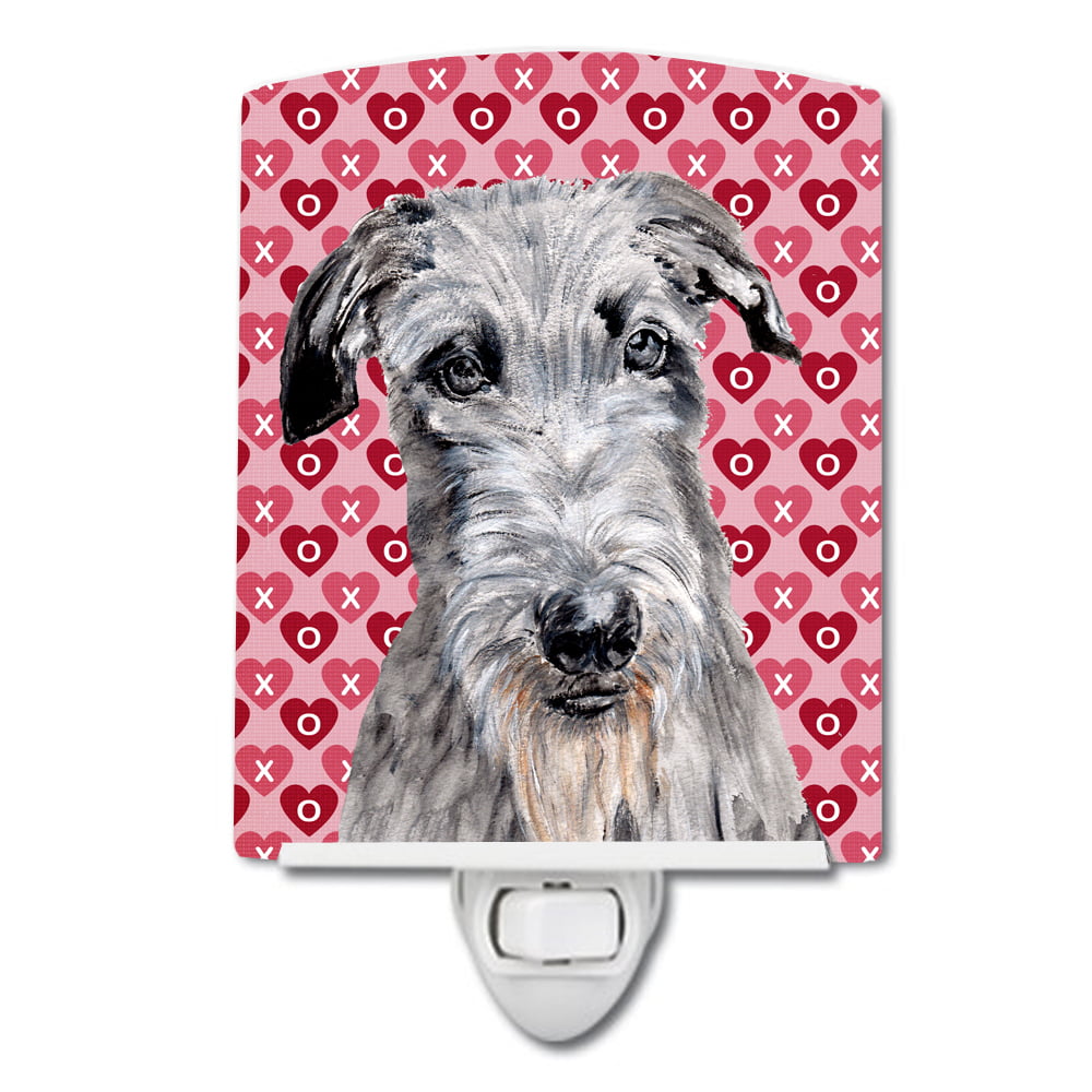 Scottish Deerhound Hearts & Love Ceramic Night Light
