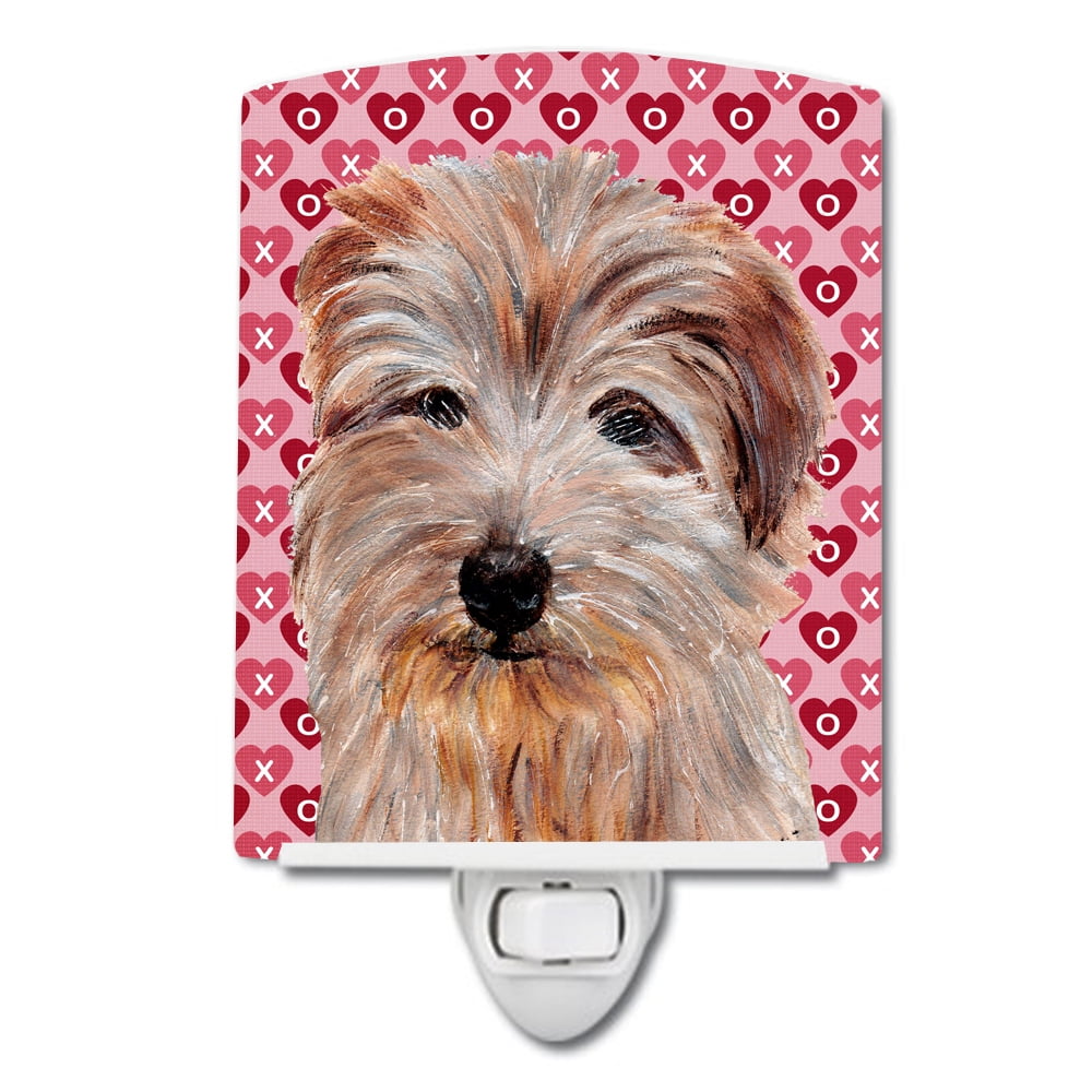 Norfolk Terrier Hearts & Love Ceramic Night Light