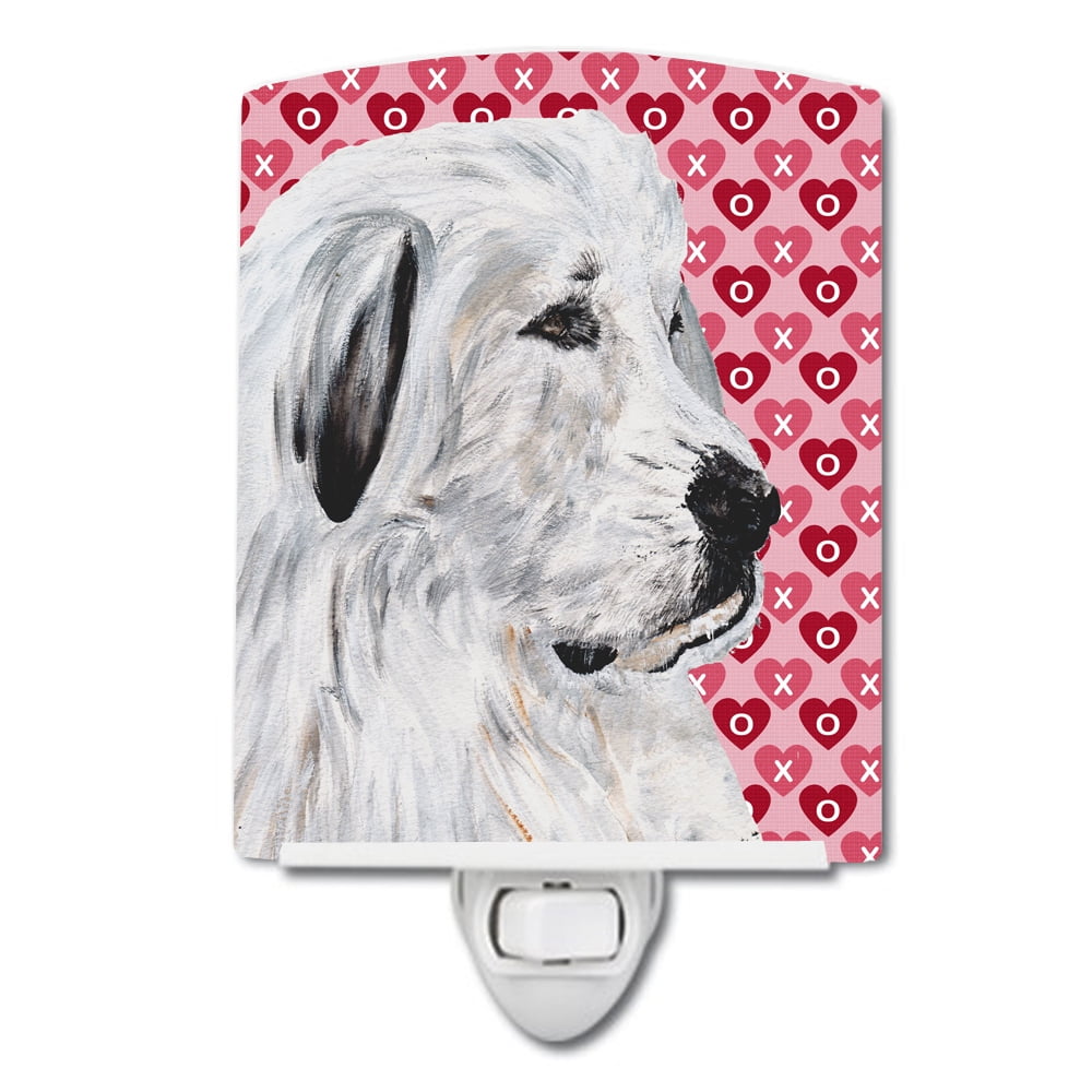 Great Pyrenees Hearts & Love Ceramic Night Light