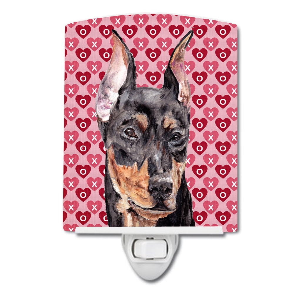 German Pinscher Hearts & Love Ceramic Night Light
