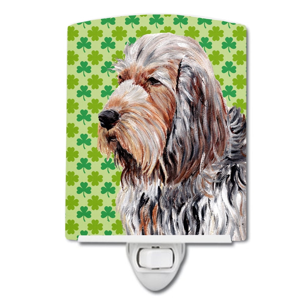 SC9732CNL Otterhound Lucky Shamrock St. Patricks Day Ceramic Night Light