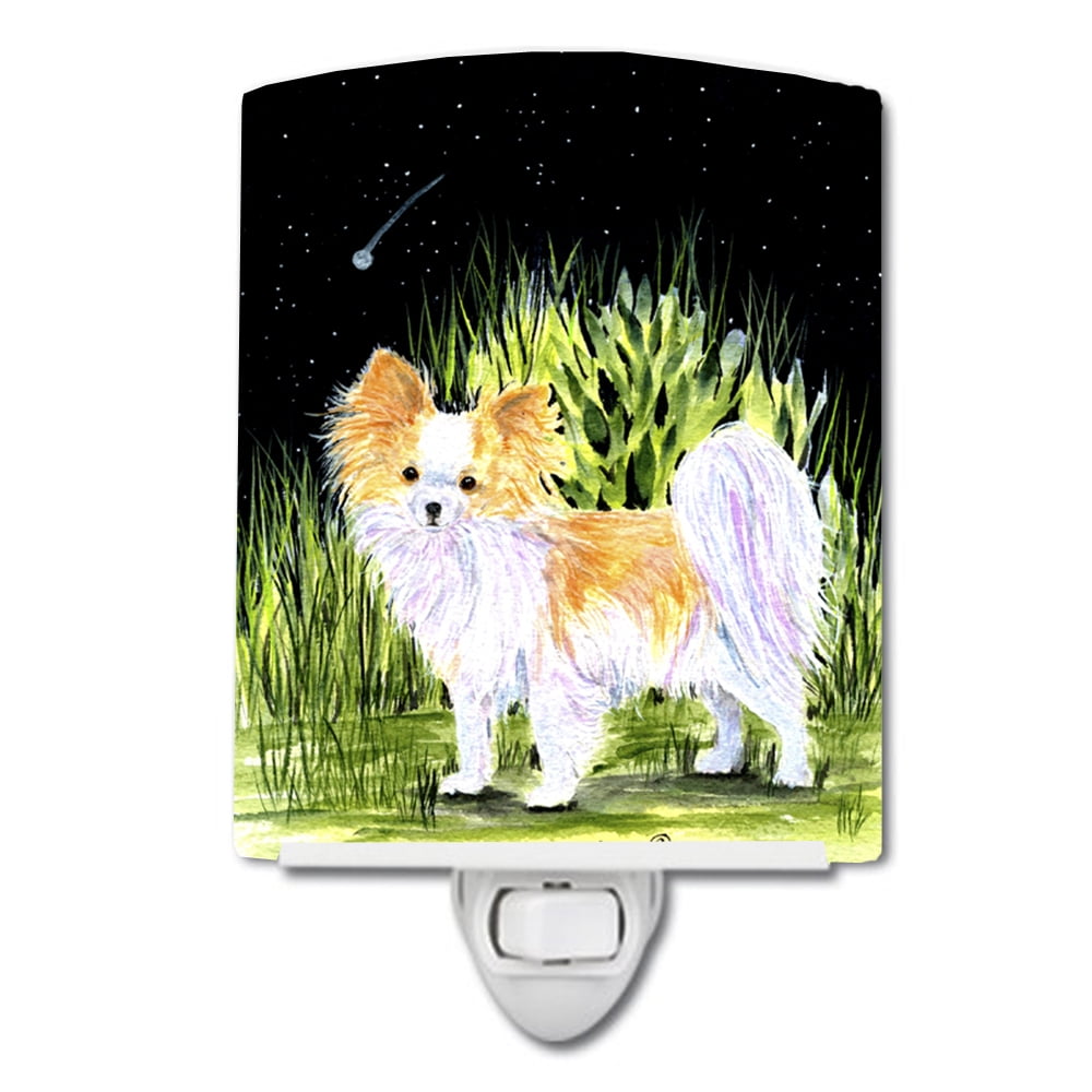 Starry Night Chihuahua Ceramic Night Light