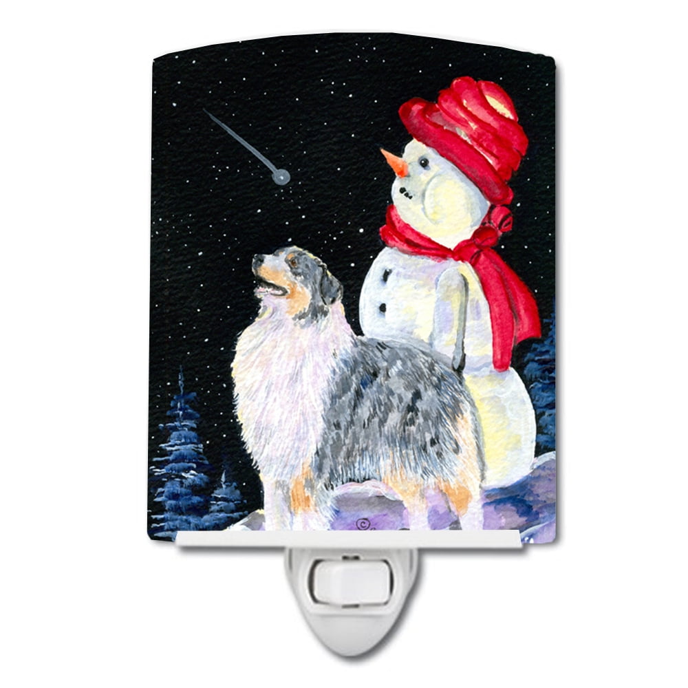 SS8574CNL Australian Shepherd Ceramic Night Light