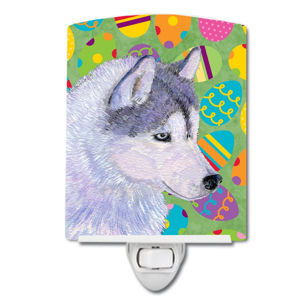 SS4809CNL Siberian Husky Easter Eggtravaganza Ceramic Night Light