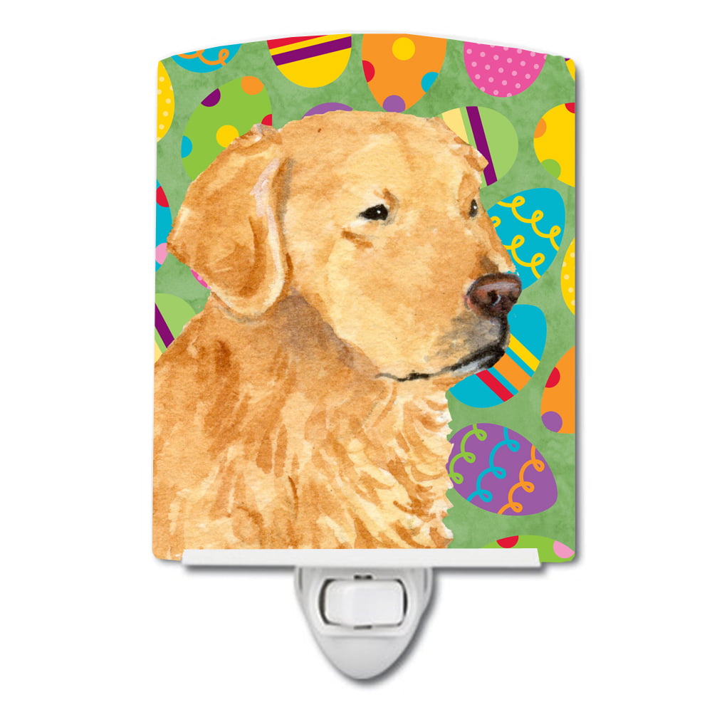 Golden Retriever Easter Eggtravaganza Ceramic Night Light