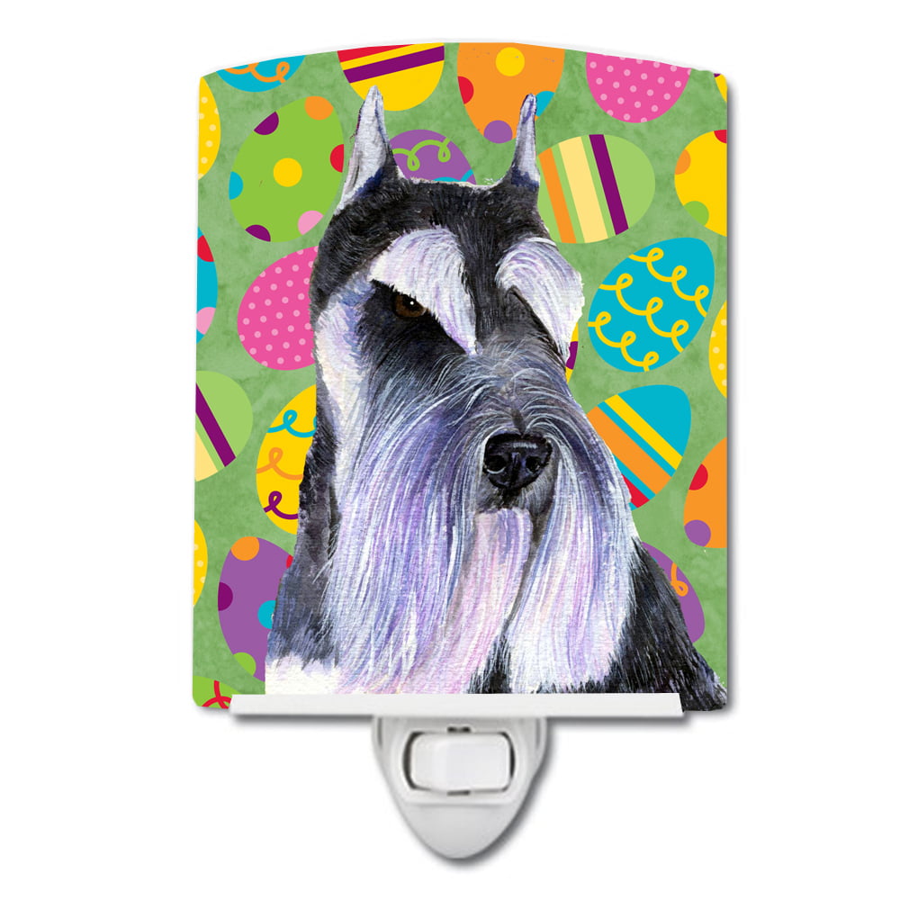 SS4822CNL Schnauzer Easter Eggtravaganza Ceramic Night Light
