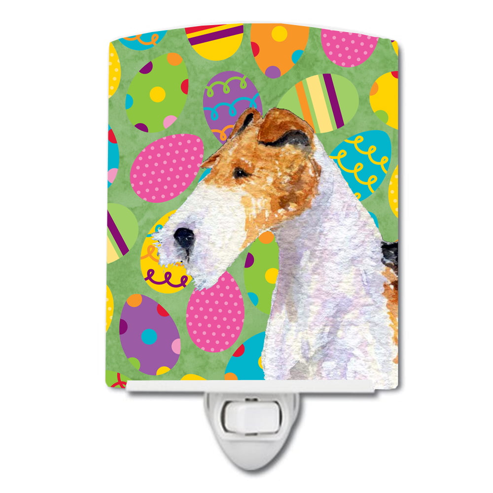 SS4823CNL Fox Terrier Easter Eggtravaganza Ceramic Night Light