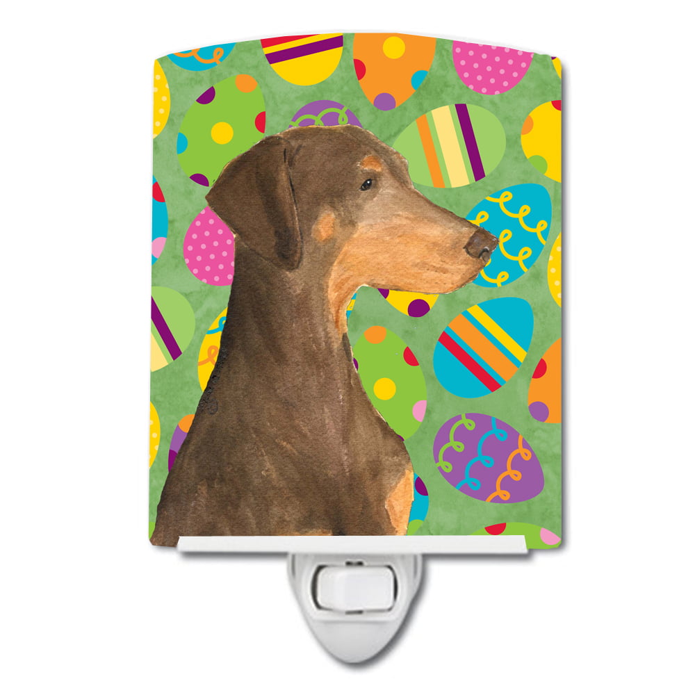 SS4824CNL Doberman Easter Eggtravaganza Ceramic Night Light