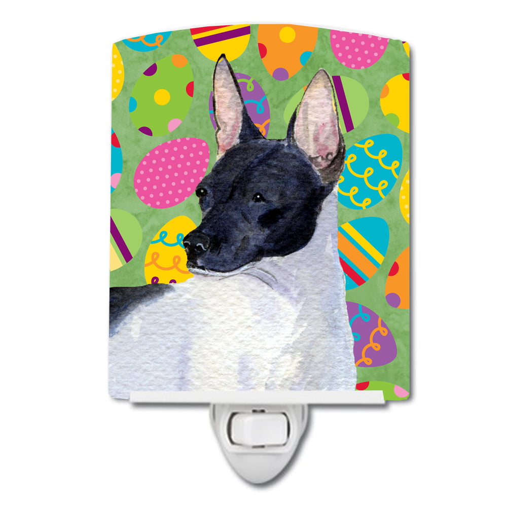 Rat Terrier Easter Eggtravaganza Ceramic Night Light