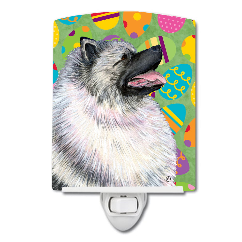 SS4833CNL Keeshond Easter Eggtravaganza Ceramic Night Light