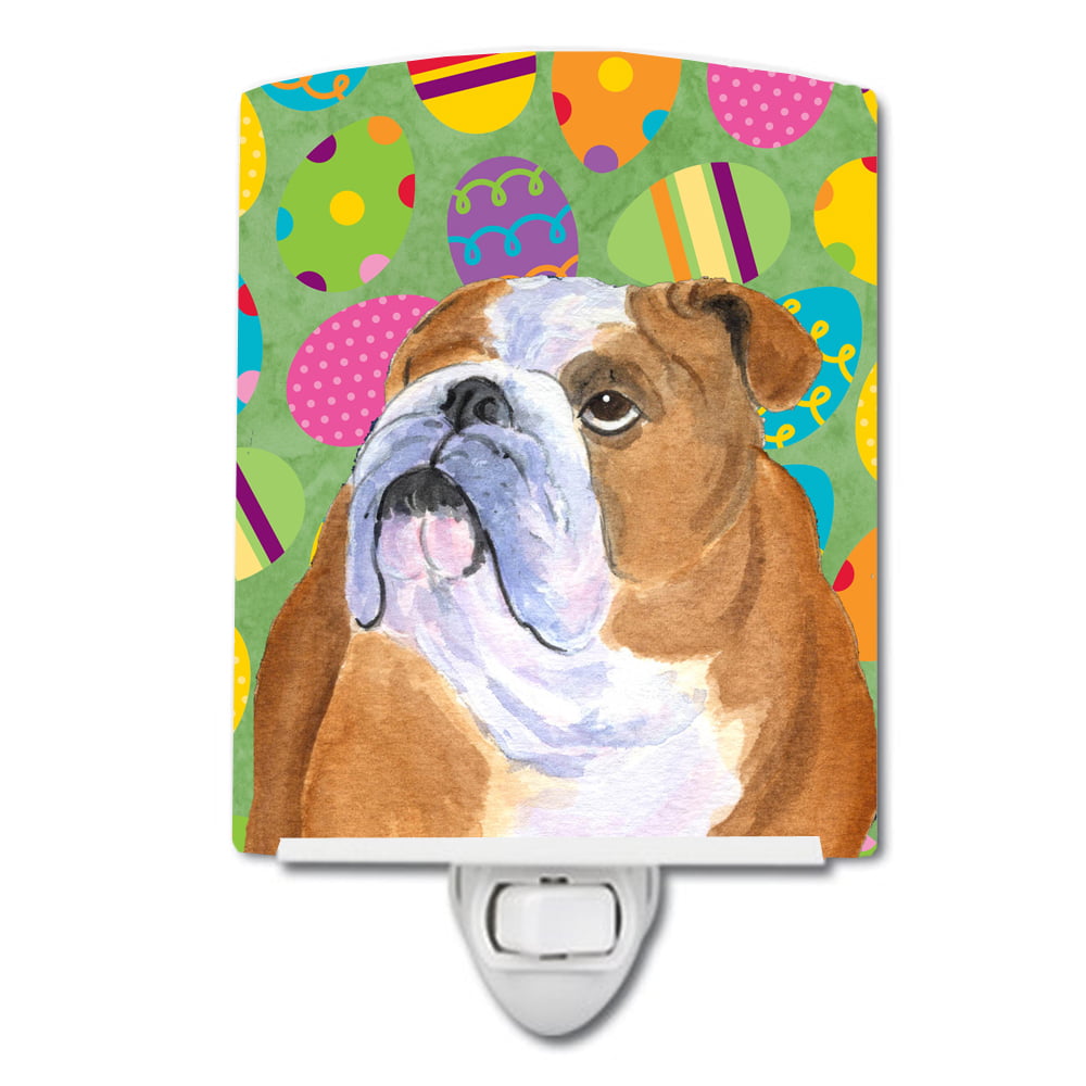 Bulldog English Easter Eggtravaganza Ceramic Night Light