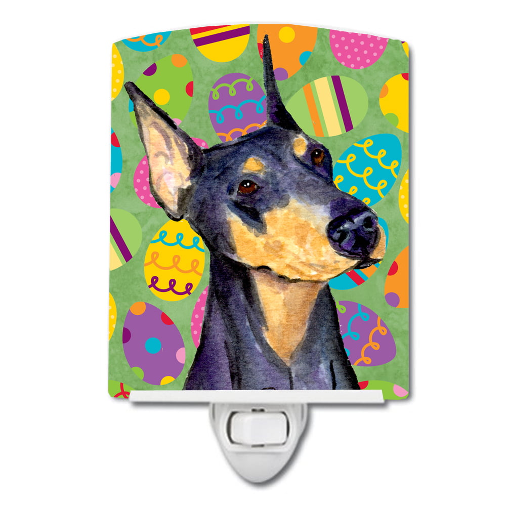 SS4840CNL Doberman Easter Eggtravaganza Ceramic Night Light