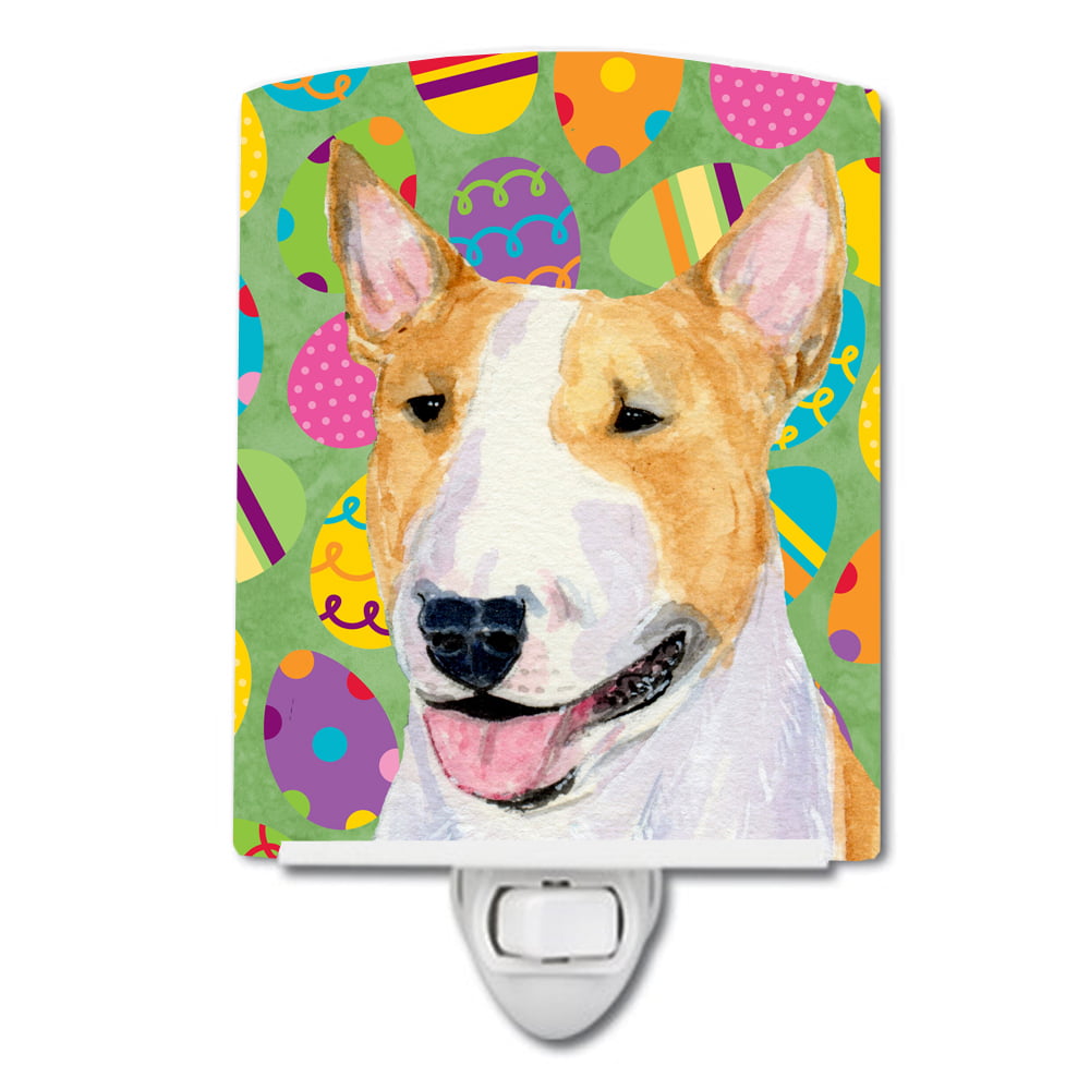 SS4841CNL Bull Terrier Easter Eggtravaganza Ceramic Night Light