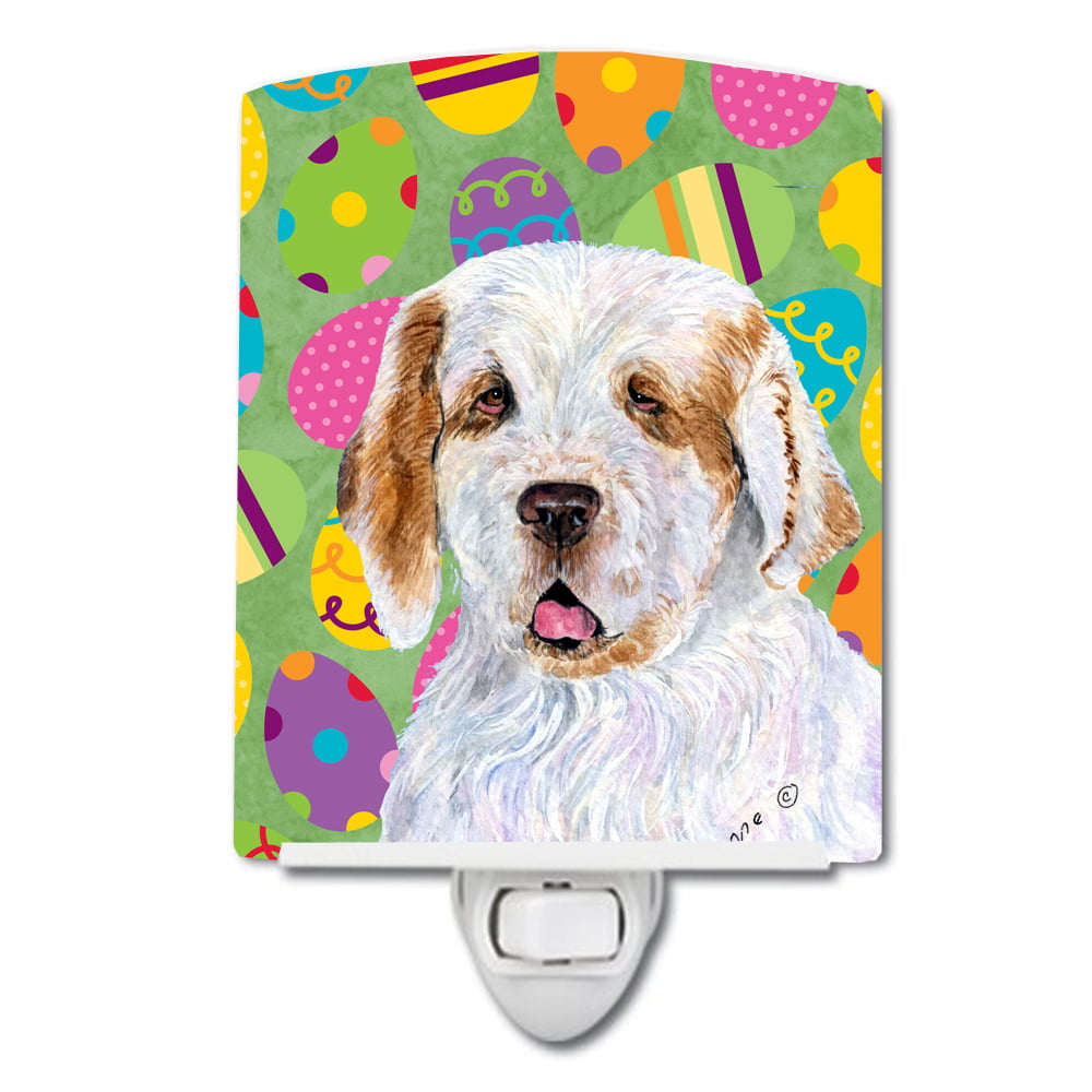 SS4845CNL Clumber Spaniel Easter Eggtravaganza Ceramic Night Light