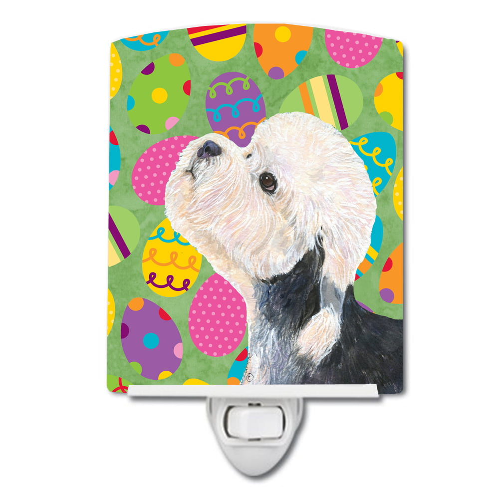 Dandie Dinmont Terrier Easter Eggtravaganza Ceramic Night Light