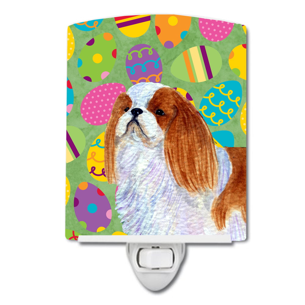 English Toy Spaniel Easter Eggtravaganza Ceramic Night Light