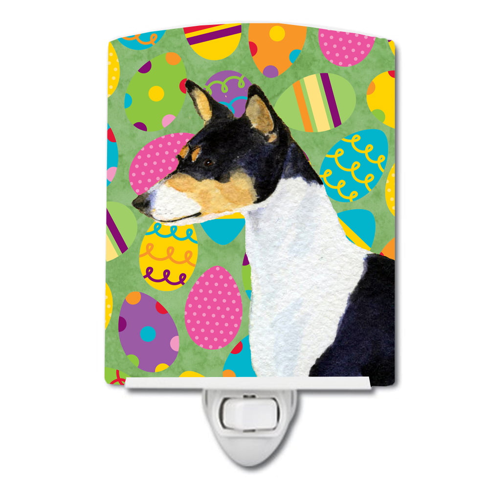 SS4859CNL Basenji Easter Eggtravaganza Ceramic Night Light
