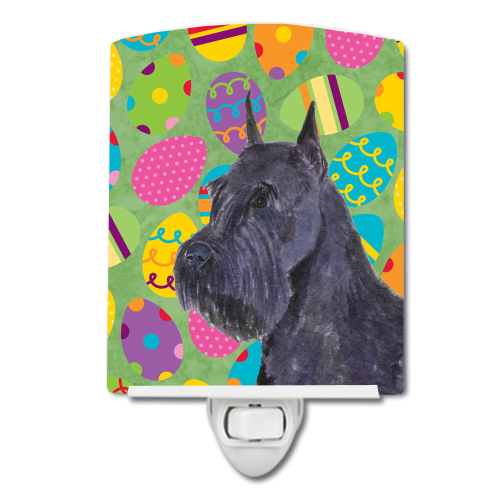 SS4868CNL Schnauzer Easter Eggtravaganza Ceramic Night Light