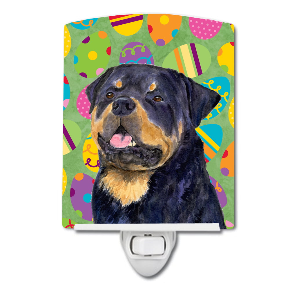 SS4869CNL Rottweiler Easter Eggtravaganza Ceramic Night Light