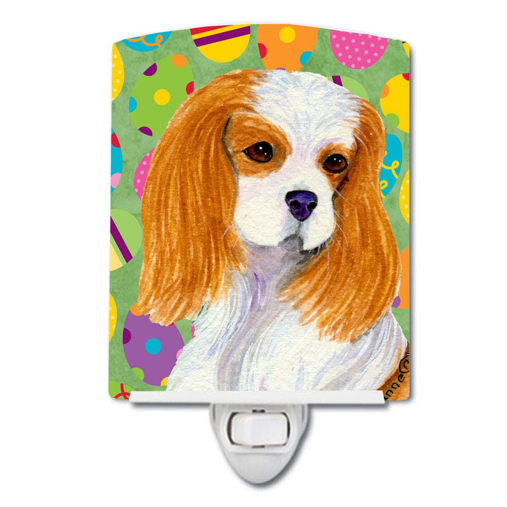 SS4872CNL Cavalier Spaniel Easter Eggtravaganza Ceramic Night Light