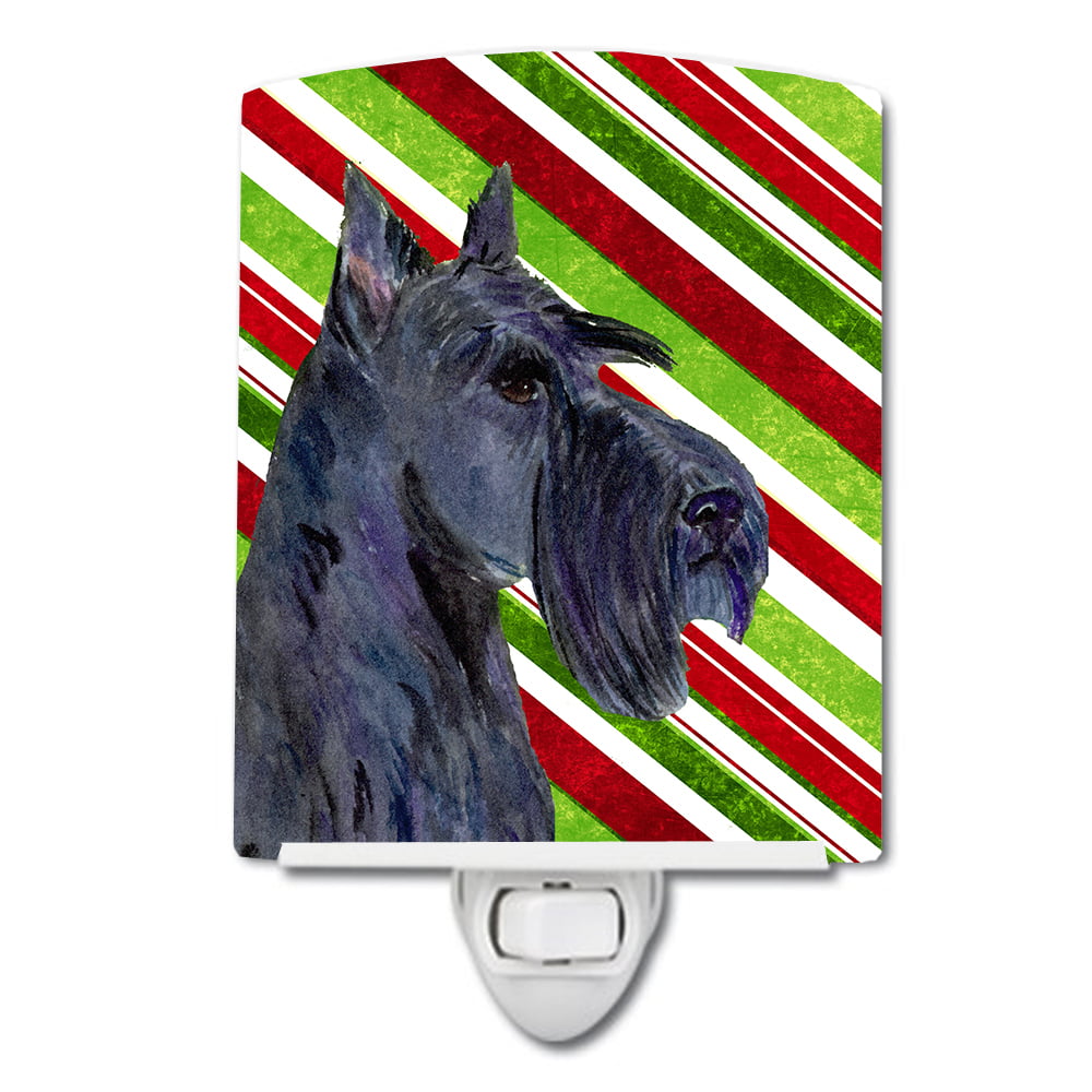 Scottish Terrier Candy Cane Holiday Christmas Ceramic Night Light