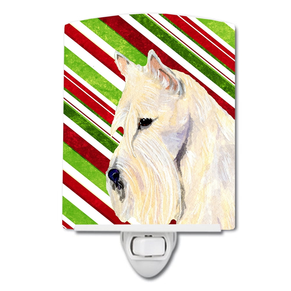 Scottish Terrier Candy Cane Holiday Christmas Ceramic Night Light