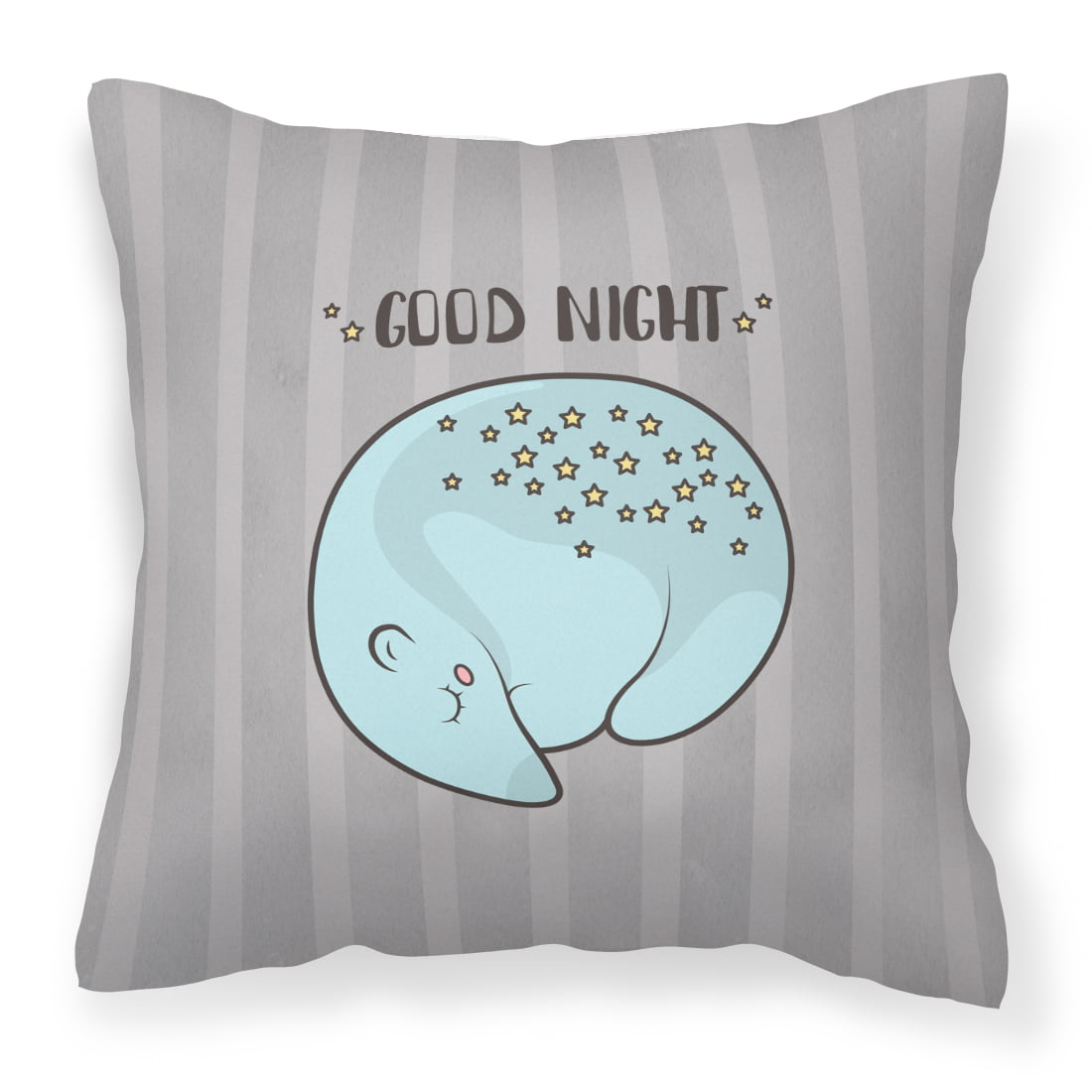 Nursery Good Night Opossum Fabric Decorative Pillow