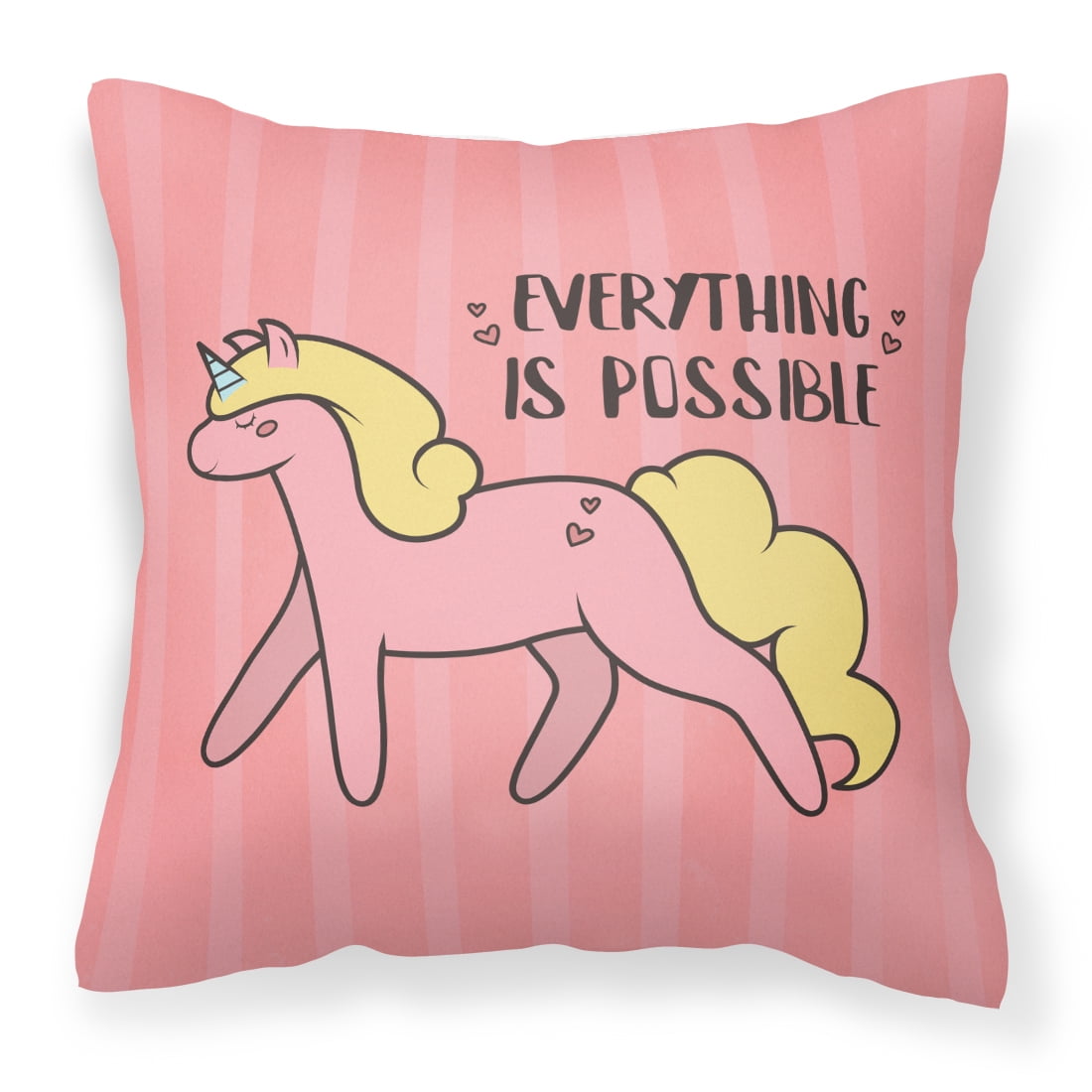 Nursery Everything is Possible Unicorn Fabric Decorative Pillow
