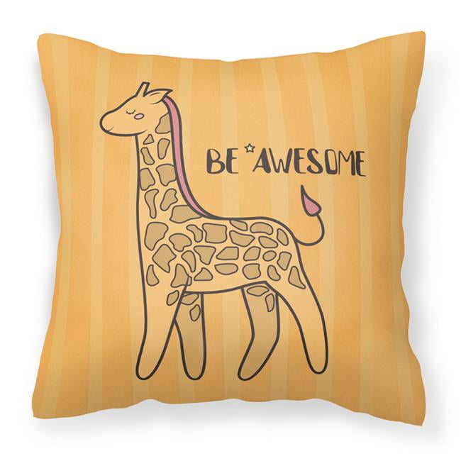 Nursery Be Awesome Griaffe Fabric Decorative Pillow