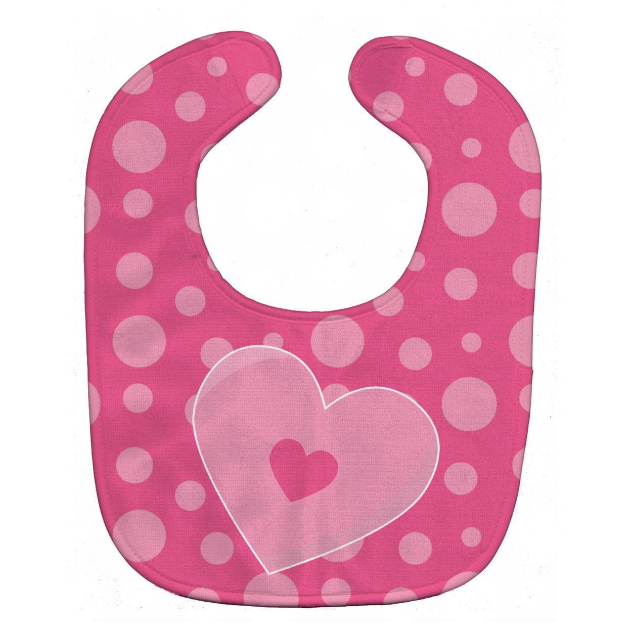 Hearts on Polkadots Baby Bib