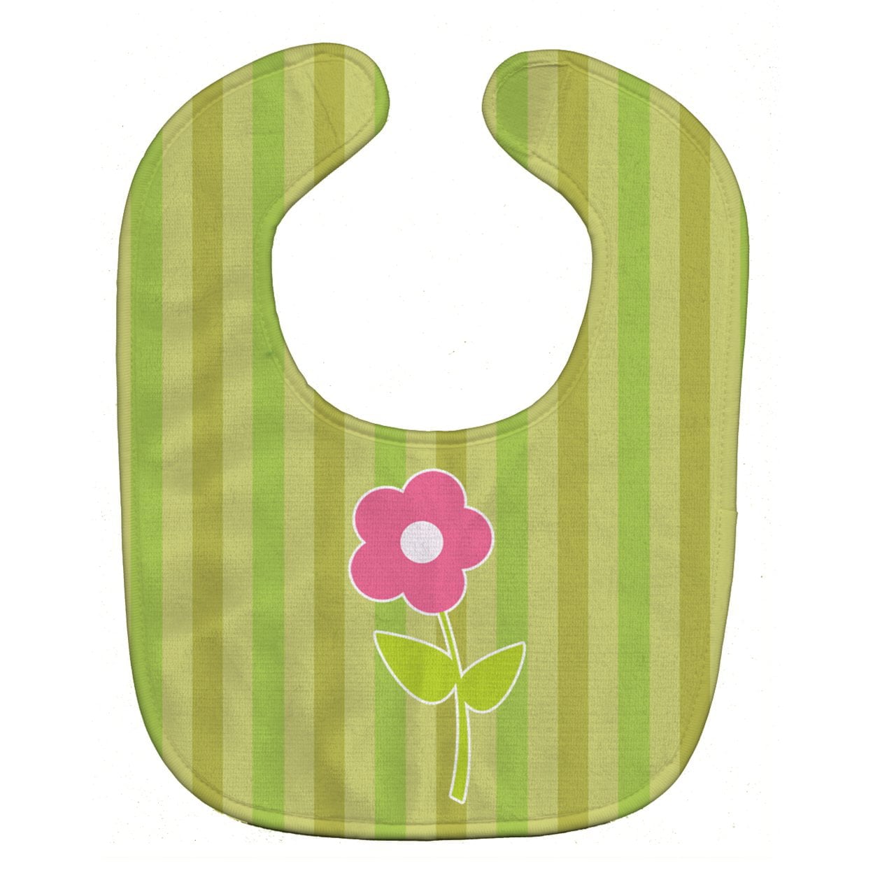 Flower on Stripes Baby Bib
