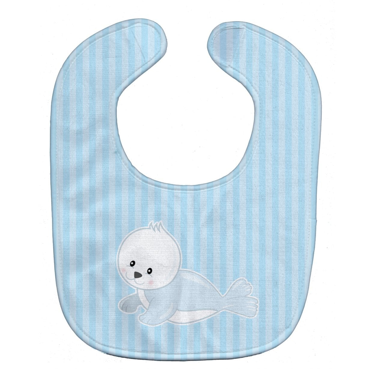 Seal on Stripes Baby Bib