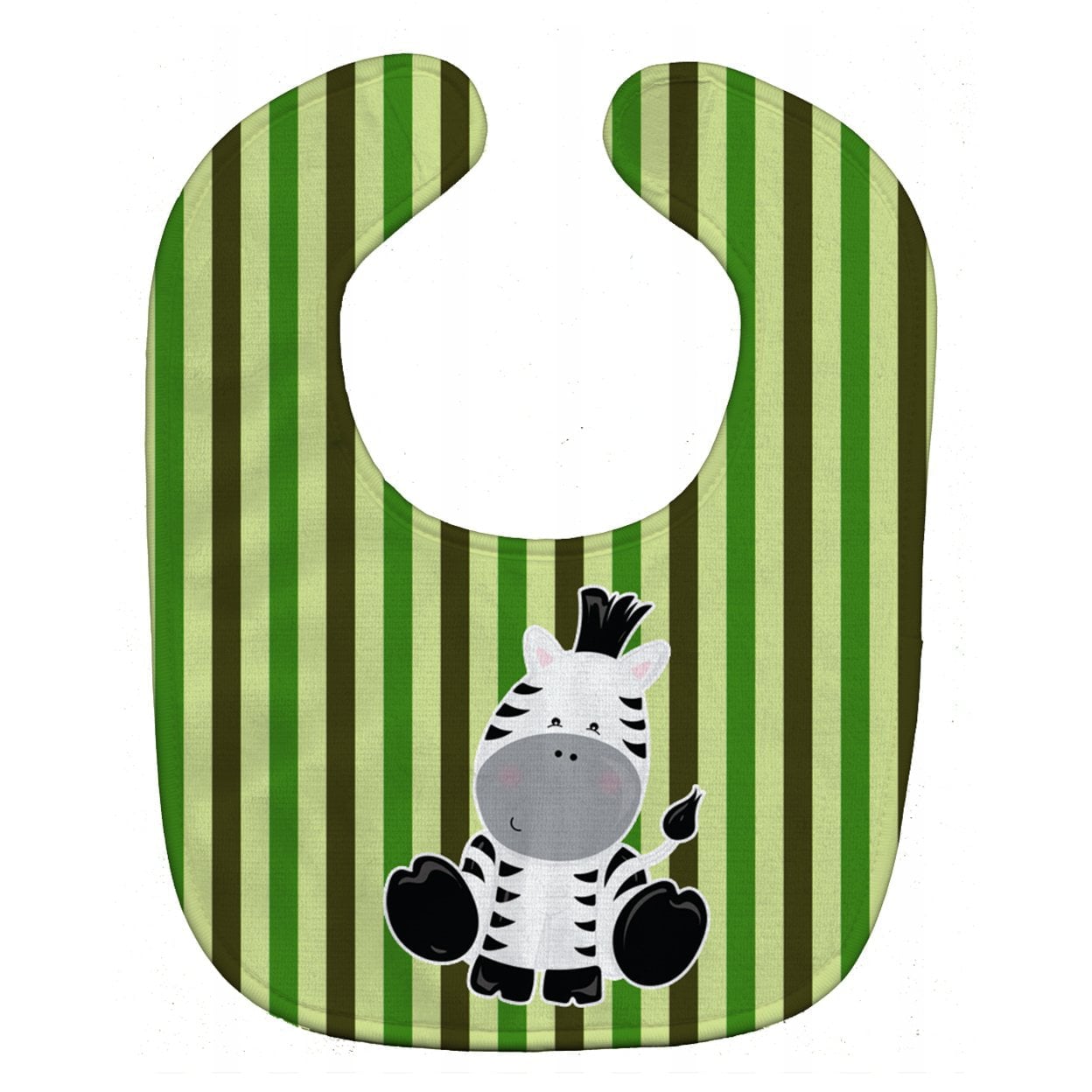 BB8607BIB Zebra on Stripes Baby Bib