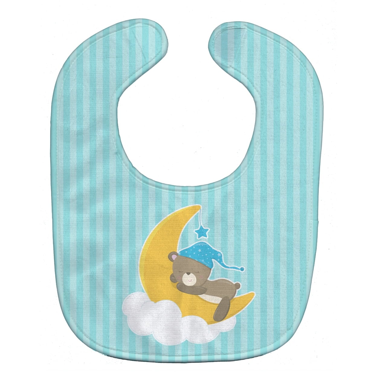 BB8616BIB Baby Boy Bear Sleeping Baby Bib