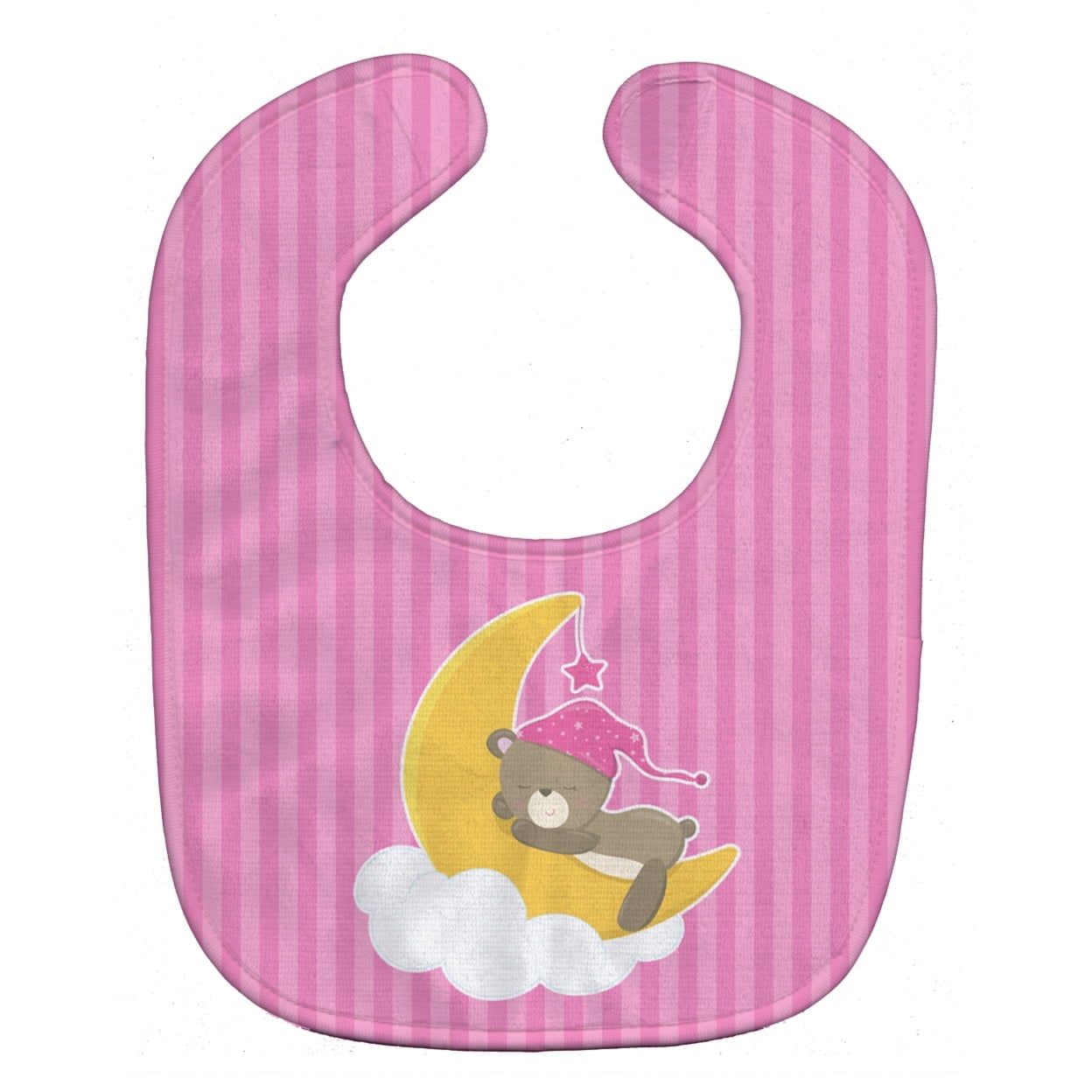 Baby Girl Bear Sleeping Baby Bib