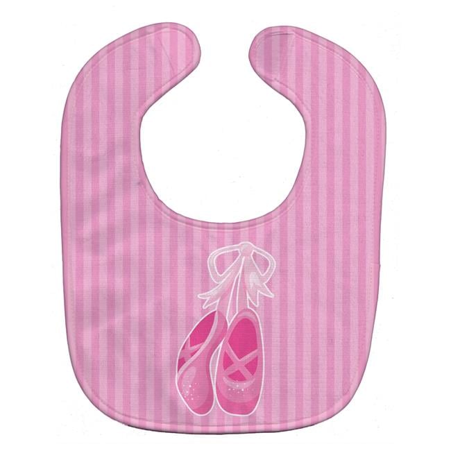 Ballet Shoes on Stripes Baby Bib