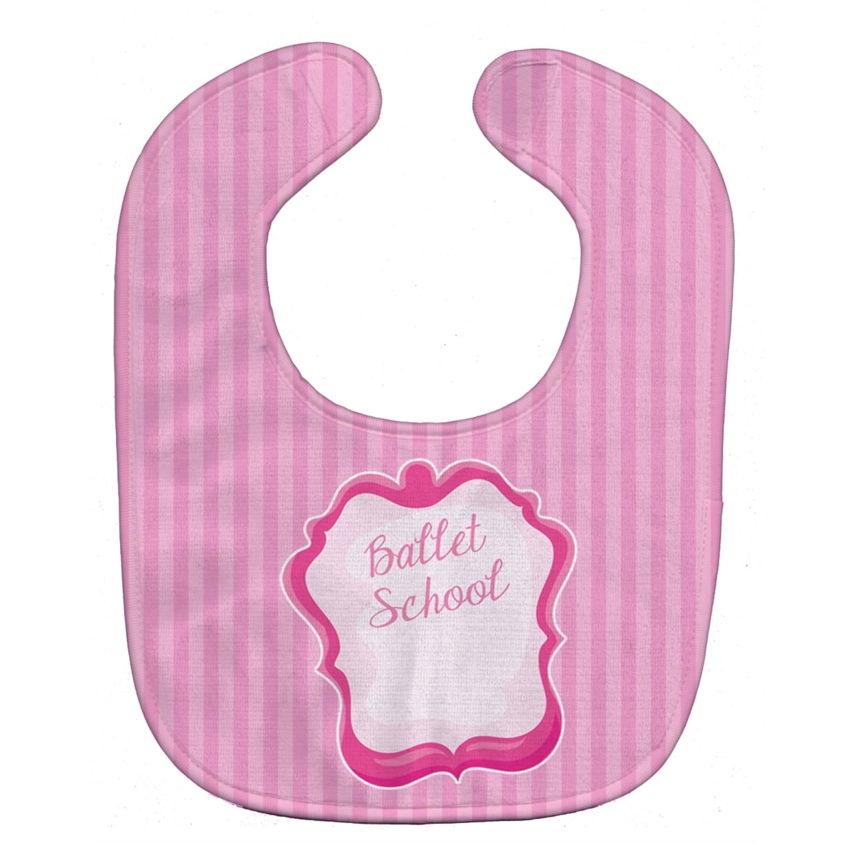 Ballet School on Stripes Baby Bib
