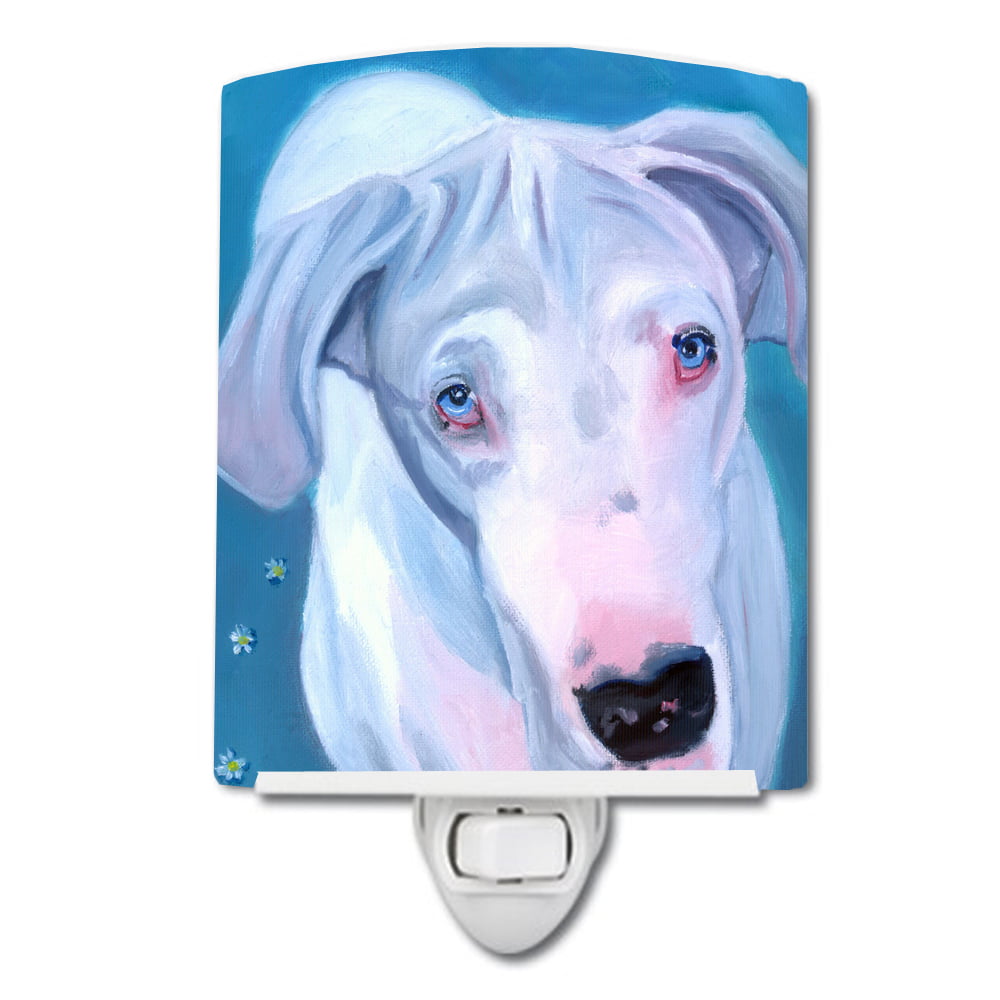 7440CNL White Great Dane Ceramic Night Light