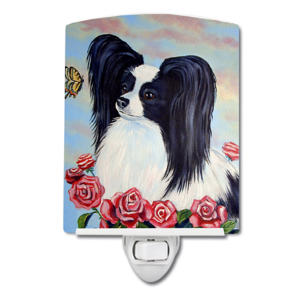 7040CNL Papillon Black & White Ceramic Night Light
