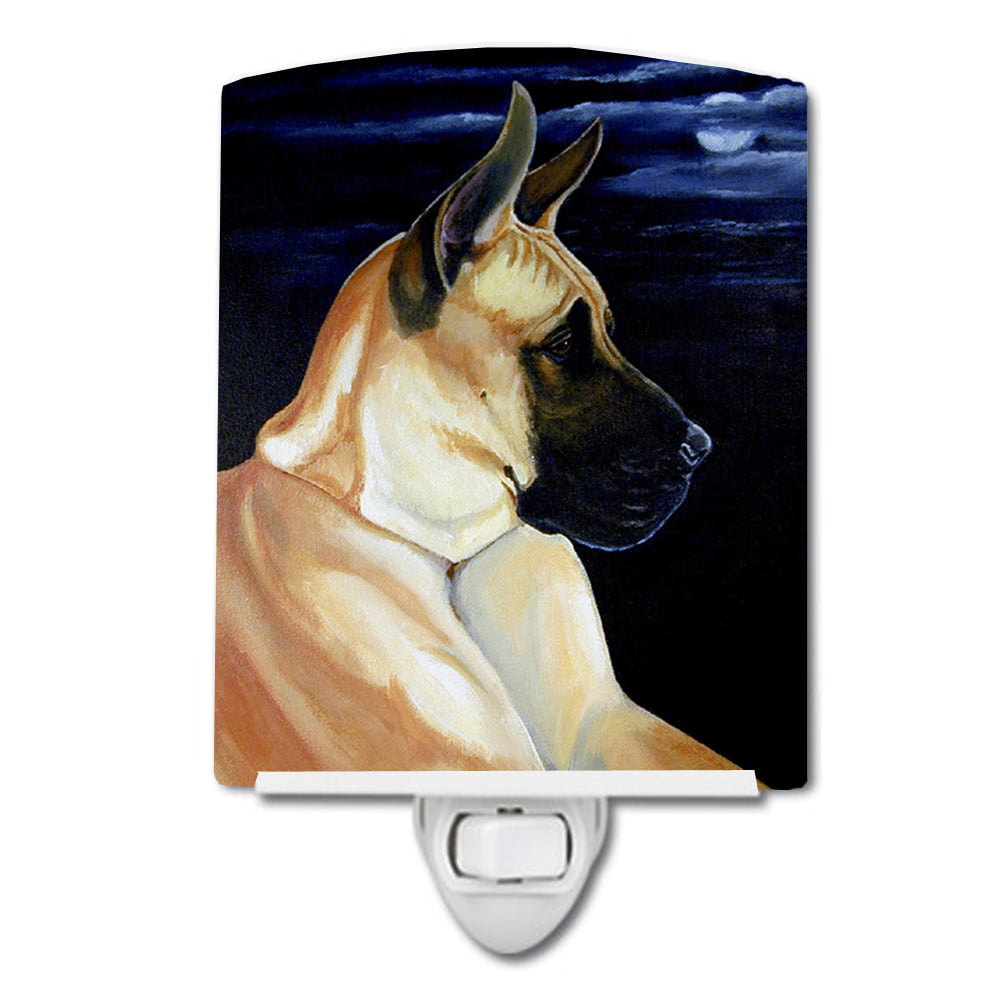 Fawn Great Dane in the Moonlight Ceramic Night Light