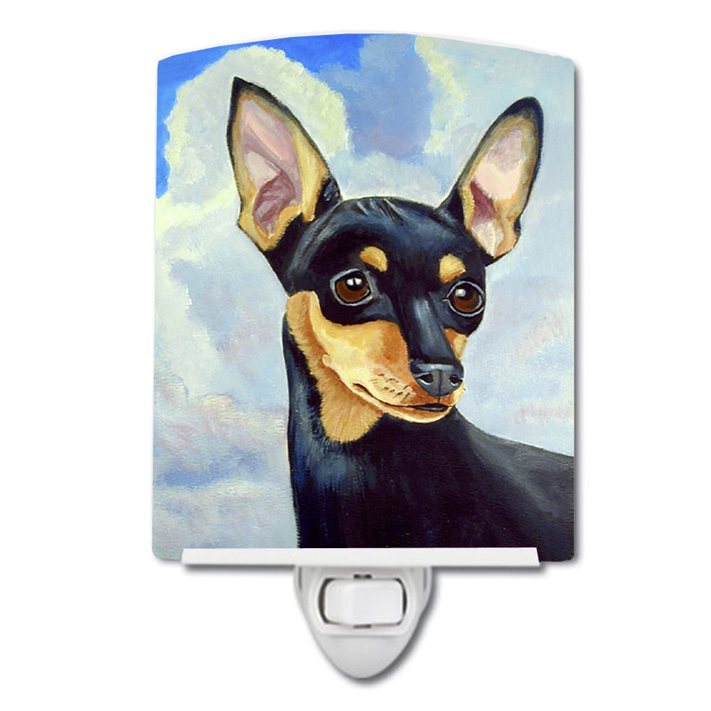7073CNL Min Pin Black & Tan Ceramic Night Light