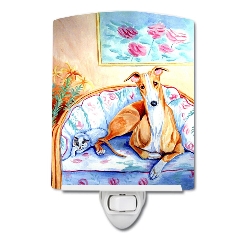 Whippet Waiting on you Ceramic Night Light