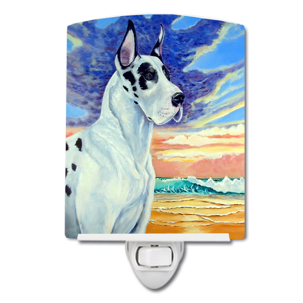 7098CNL Harelquin Great Dane Ceramic Night Light