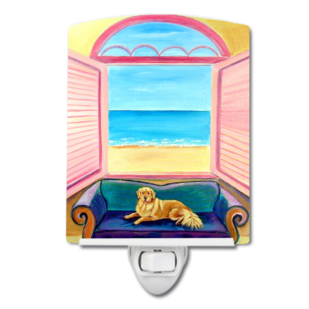 Golden Retriever Couch Sitting Ceramic Night Light