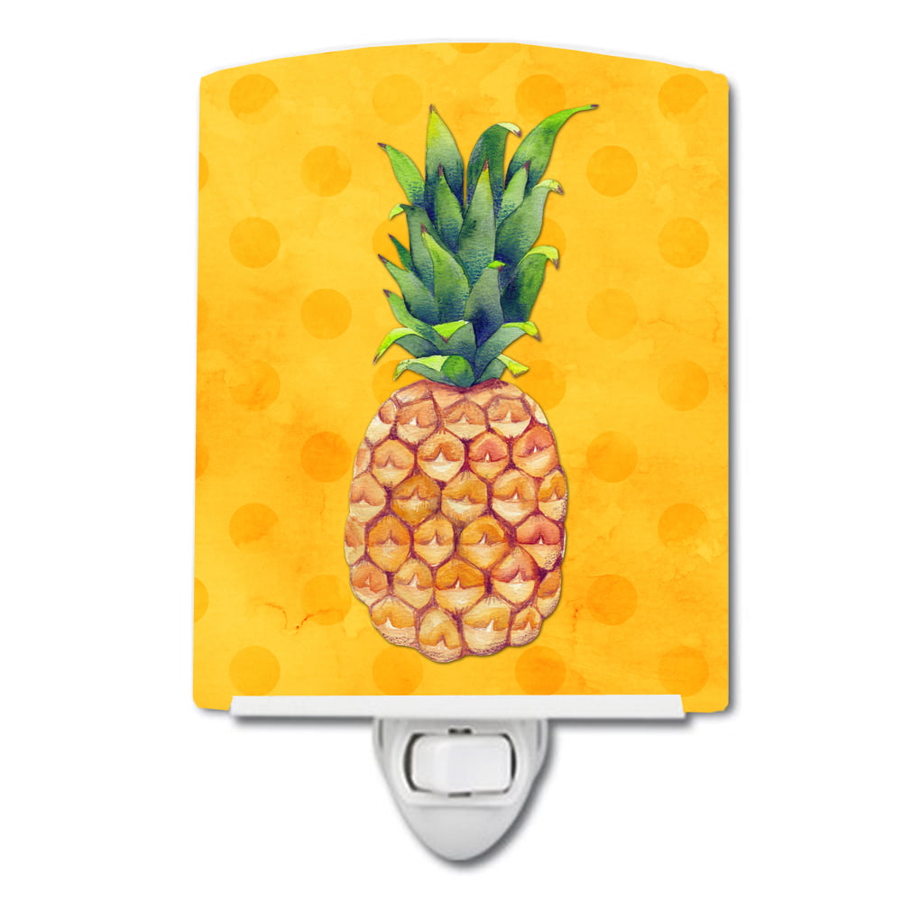 Pineapple Yellow Polkadot Ceramic Night Light