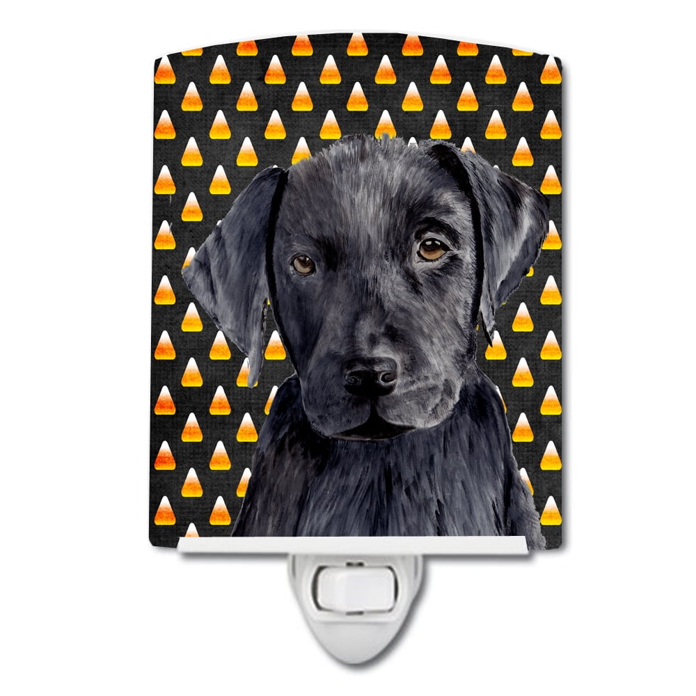 Labrador Candy Corn Halloween Portrait Ceramic Night Light